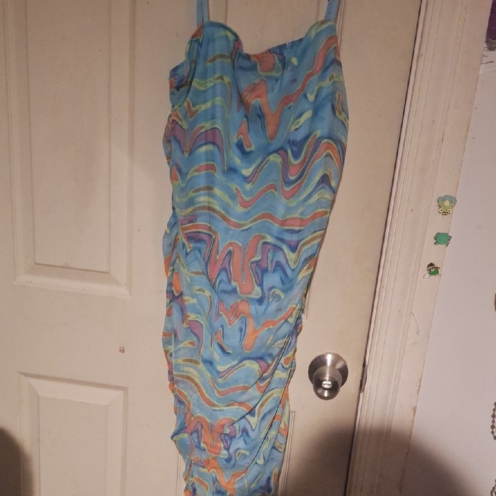 Colorful Swirl Pattern Dress
